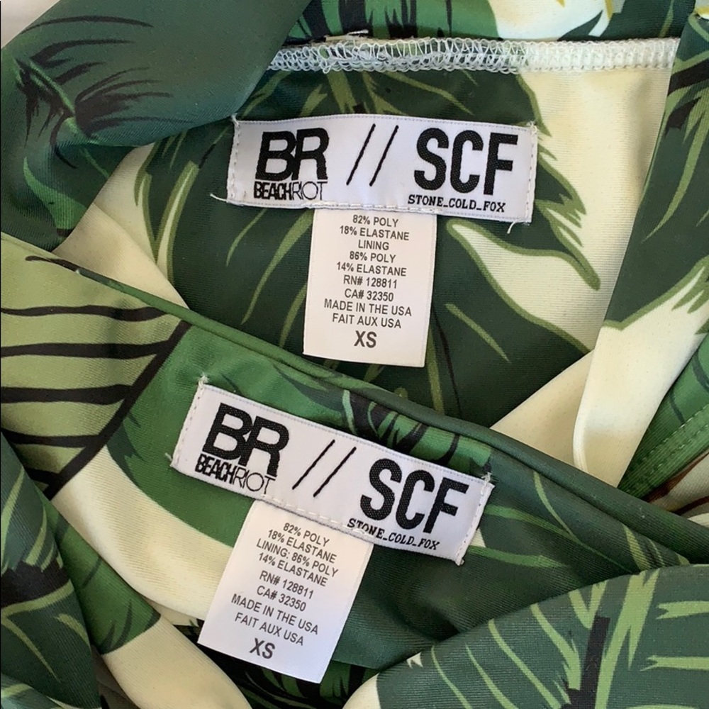 Beach Riot Green Leaf Print Bikini - Picture 4 of 5
